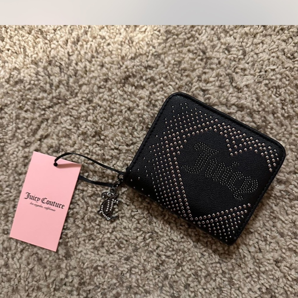Juicy Couture Black Heart Studded Wallet